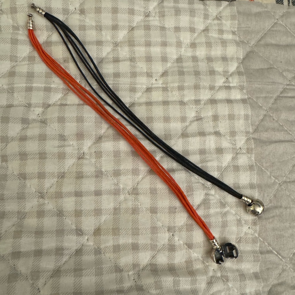 Pandora Black and Orange Charm Bracelets